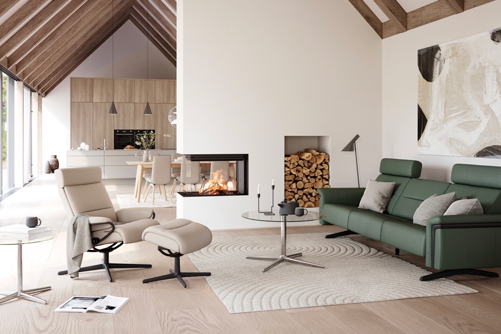 Stressless_Tokyo_AH_Cross_Paloma_Mushroom_Matte_Black_+_Stressless_Stella_Wood_Paloma_Sage_Green_Black